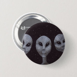 Alien Greys 6 Cm Round Badge