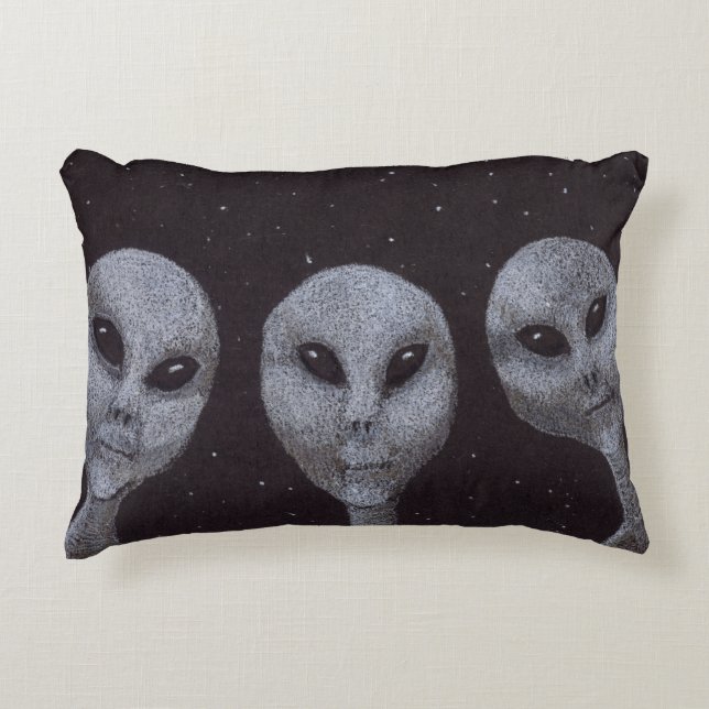 Alien Greys Decorative Cushion (Front)