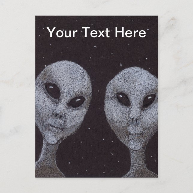 Alien Greys Postcard (Front)