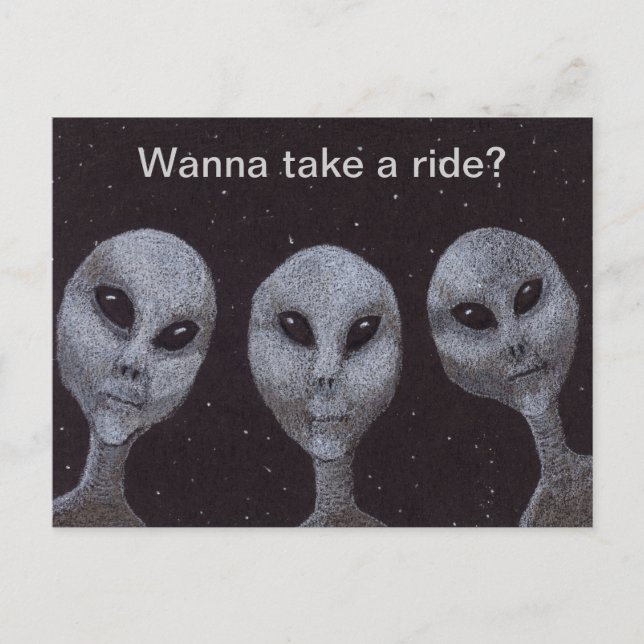 Alien Greys Postcard (Front)