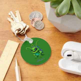 Alien Grille green customizable - Key Ring