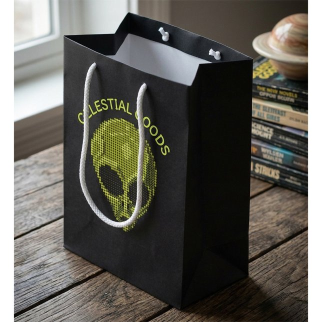 Alien Halftone Custom Text Gift Bag (Creator Uploaded)
