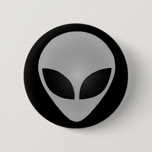 Alien Head 6 Cm Round Badge