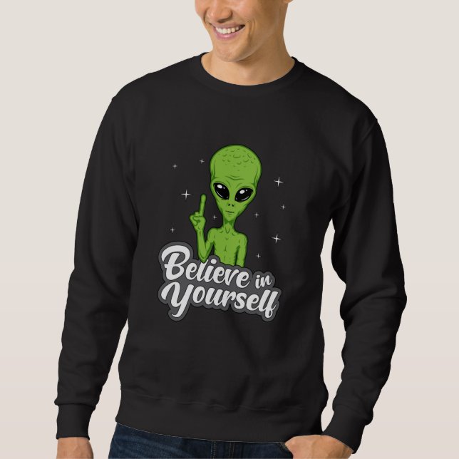 Alien Head Area 51 Ufo Aliens Space Funny Gift Sweatshirt (Front)