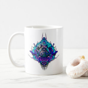 Alien Head - blue and purple Coffee Mug