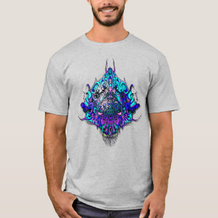 Alien Head - blue and purple T-Shirt