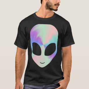 Alien Head Colourful Alien Believe UFO Party T-Shirt