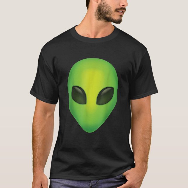 Alien Head Colourful Alien Rave  T-Shirt (Front)