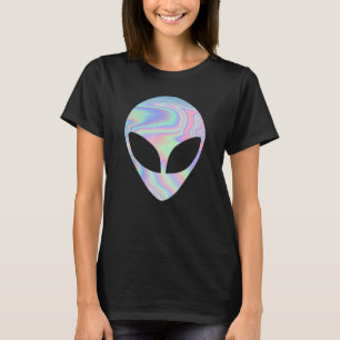 Alien Head Colourful Laser Ufo Sighting Believe Ar T-Shirt