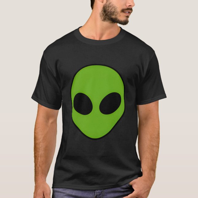 Alien Head Extraterrestrial Green Alien T-Shirt (Front)