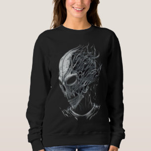 Alien Head Extraterrestrial UFO Glitch Alien Face Sweatshirt