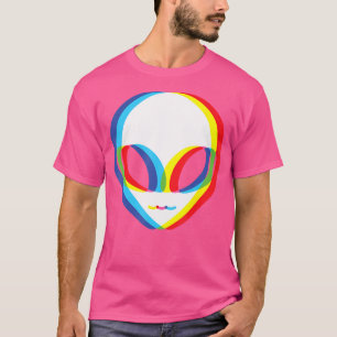 Alien Head Glitch Ufo Alien Lover T-Shirt