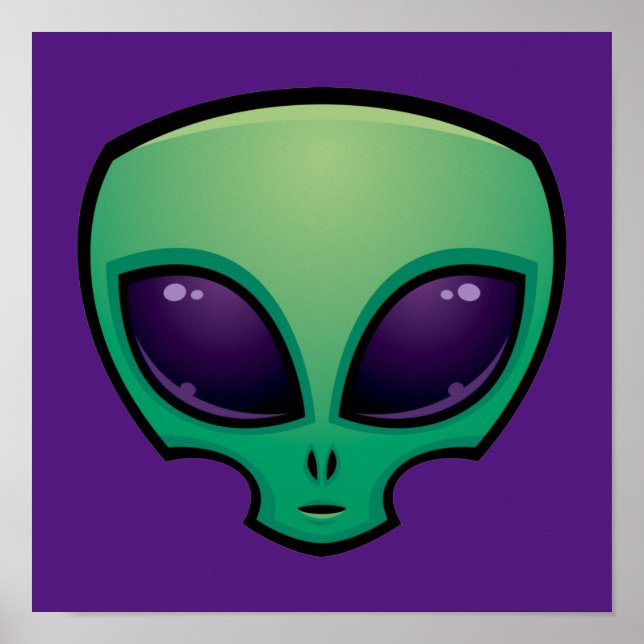 Alien Head Icon Poster (Front)