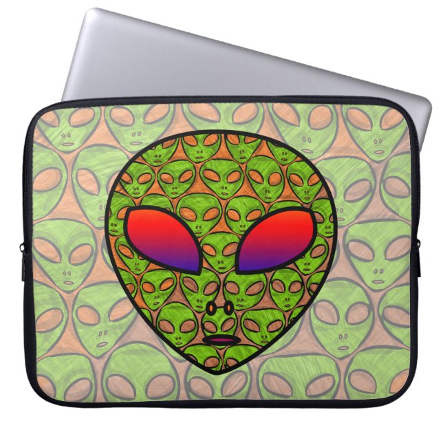 ALIEN HEAD LAPTOP SLEEVE (Front)