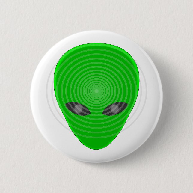 Alien Head Mind Control 6 Cm Round Badge (Front)