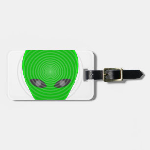 Alien Head Mind Control Luggage Tag