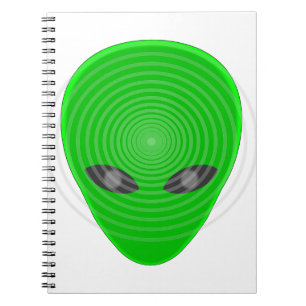 Alien Head Mind Control Spiral Notebook