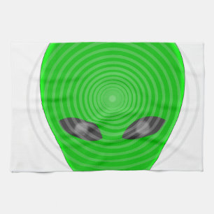 Alien Head Mind Control Tea Towel