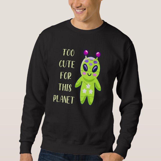 Alien Head Outer Space Scifi Alien Sweatshirt (Front)