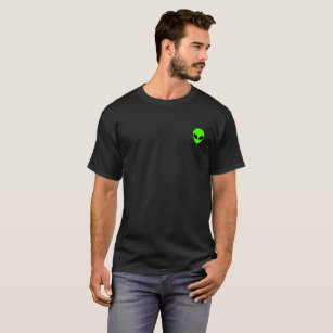 Alien Head Pocket Patch T-Shirt for Men and Women