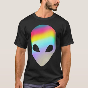 Alien Head Rave Face Colorful Believe UFO Costume T-Shirt
