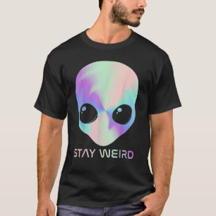 Alien Head Stay Weird Alien Space Loving Kids T-Shirt