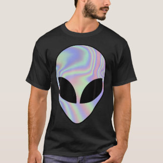 Alien Head T Shirt Colourful Alien Shirt Rave Tee 