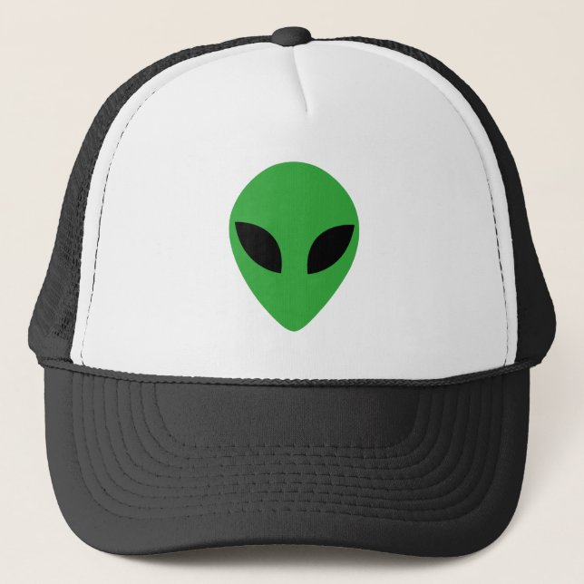 Alien Head Trucker Hat (Front)