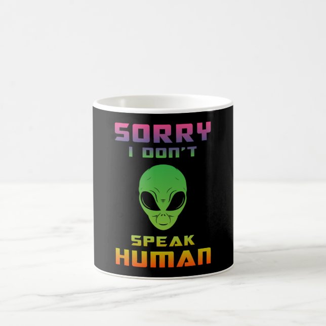 Alien Head Ufo Aliens Space Area 51 Funny Gift Coffee Mug (Center)