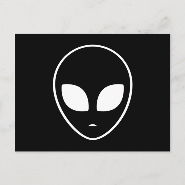 Alien Head Ufo Aliens Space Area 51 Funny Gift Postcard (Front)