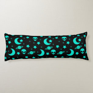 Alien Heads in Stars Outer Space Body Cushion