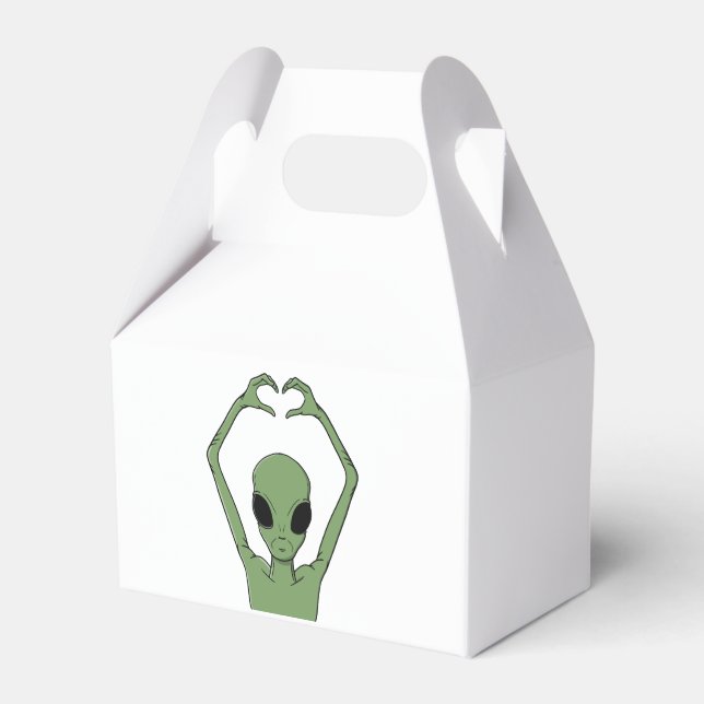 Alien Heart Pose Favour Box (Front Side)