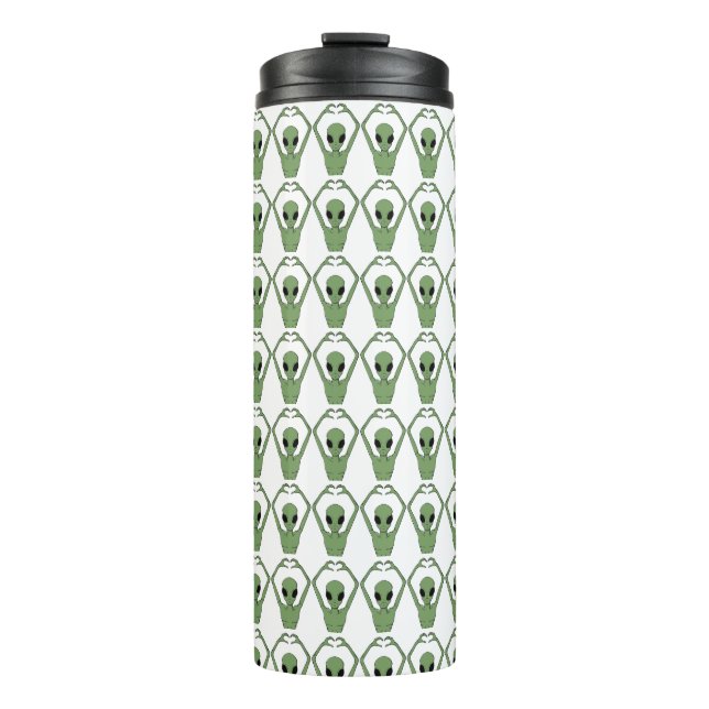 Alien Heart Pose Thermal Tumbler (Front)