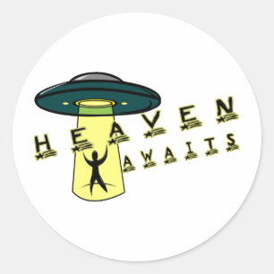 Alien Heaven Classic Round Sticker