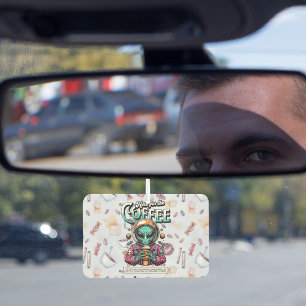 Alien Here for the Coffee Car Air Freshener