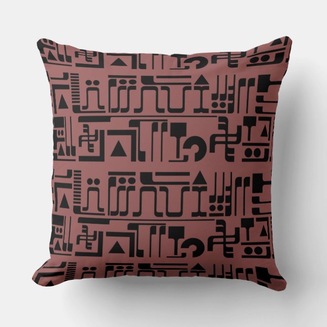 Alien Hieroglyphs Cushion (Front)