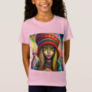 Alien   Hippie Girl Gift. T-Shirt
