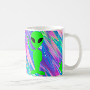 alien hologram coffee mug