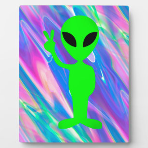 alien hologram plaque