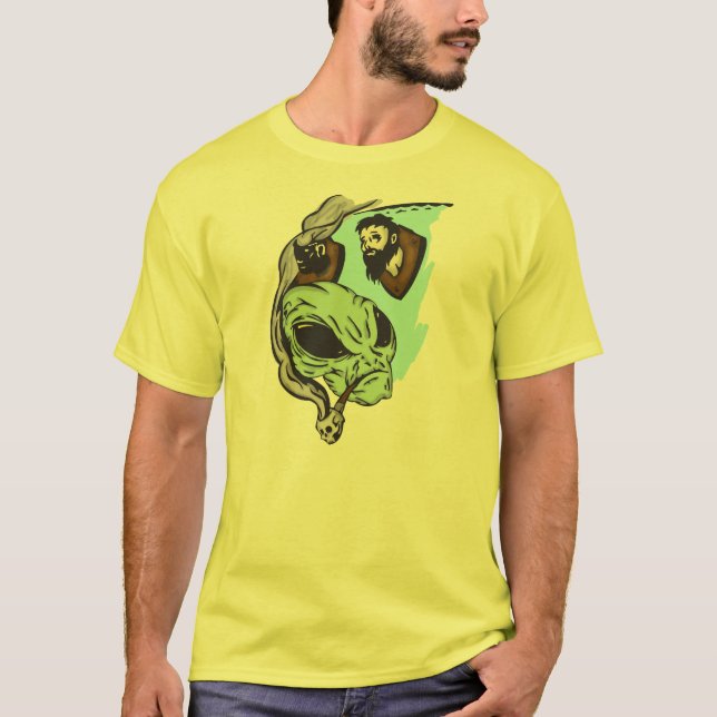 Alien Human Head Trophies T-Shirt (Front)