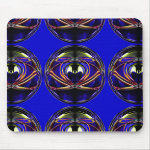 Alien-I Abstract Artistic Design Repeating Pattern Mouse Pad