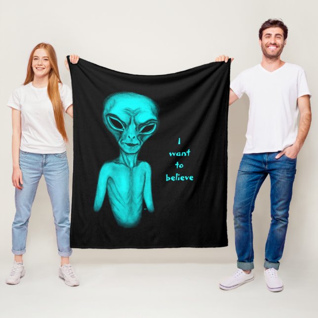 Alien , I want to believe Fleece Blanket (In Situ)
