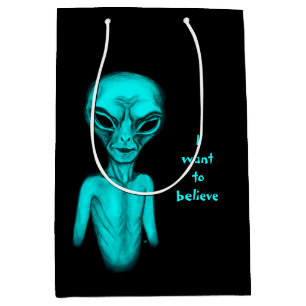 Alien , I want to believe Medium Gift Bag