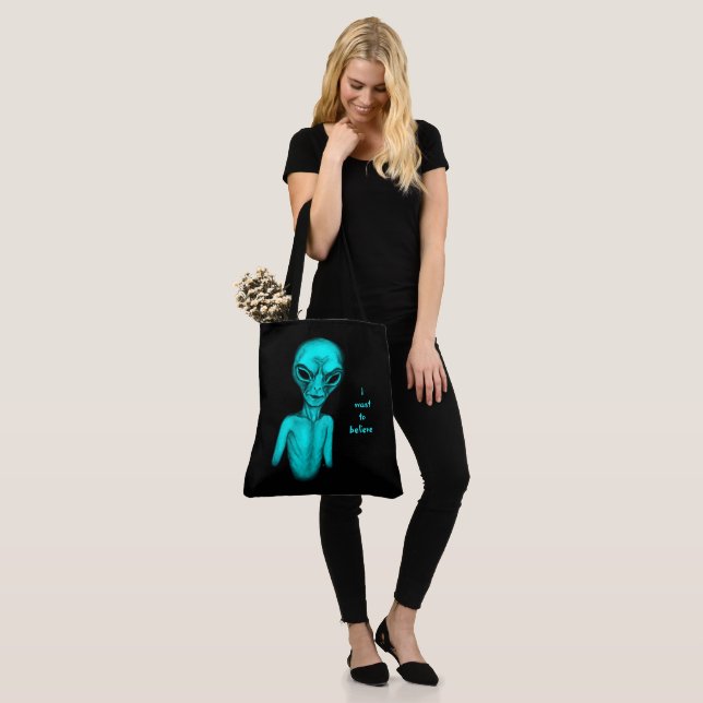 Alien , I want to believe Tote Bag (On Model)