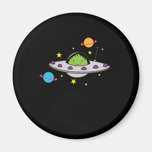Alien im Ufo Magnet (Front)