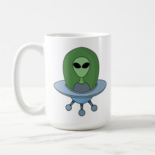 Alien in his little spaceship coffee mug (Left)