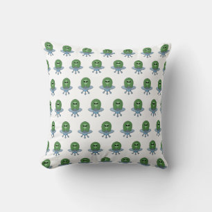 Alien in his little spaceship cushion