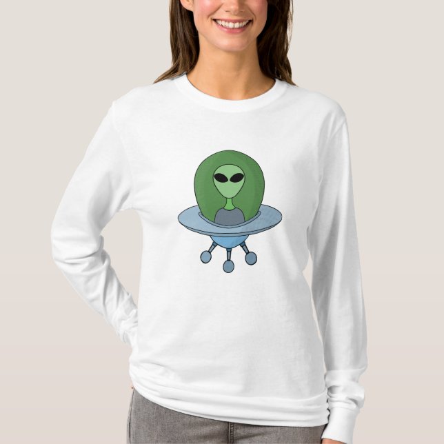 Alien in his little spaceship T-Shirt (Front)