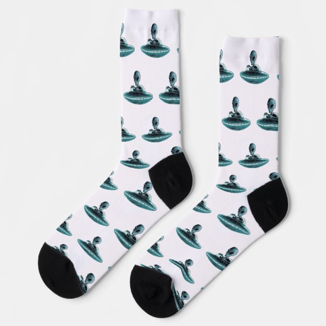 Alien in UFO Socks (Left)