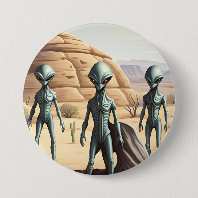Alien Insectoids Desert 7.5 Cm Round Badge (Front)